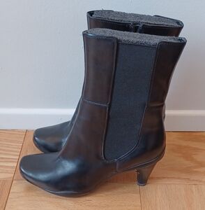 Kenneth Cole Reaction Black Heels Boots Size7.5